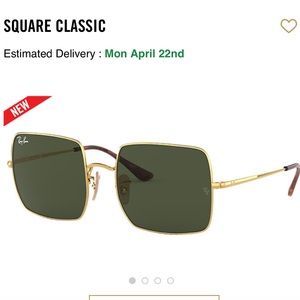 1971 Square Classic Ray Bans - Brand New